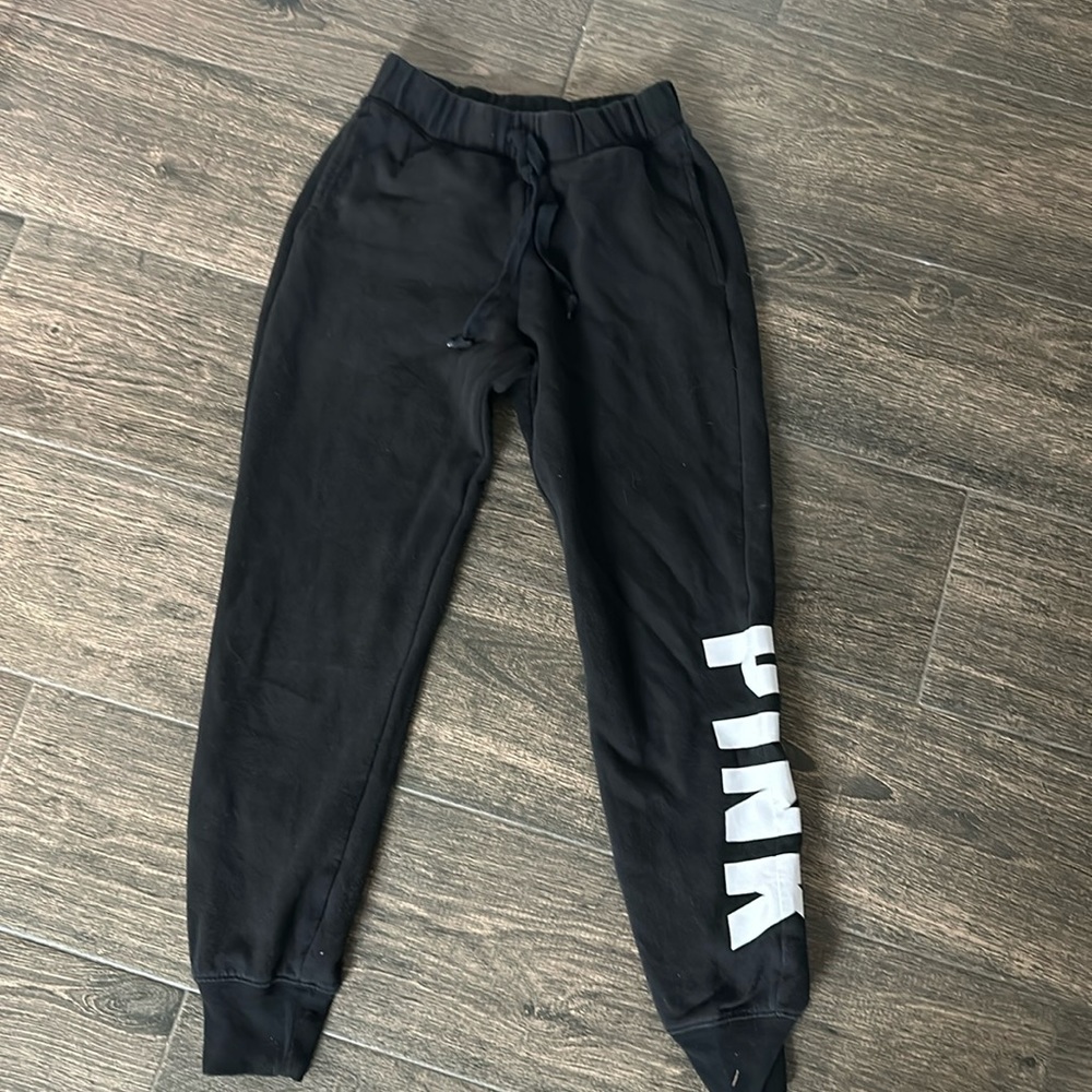 Pink black sweats